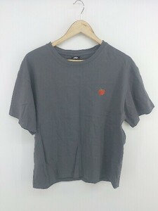 ◇ TOM＆JERRY トムアンドジェリー バックプリント 半袖 Tシャツ カットソー サイズ 3L チャコールグレー レディース P