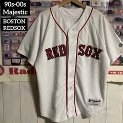 90s-00s USA製MAJESTIC MLBレッドソックスベースボールシャツ