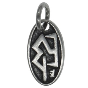 TRAVIS WALKER トラヴィスワーカー CHS023 MEDIUM OVAL LOGO CHARM ミディアム オーバルロゴ ダブルクロス チャーム シルバー系【中古】