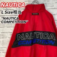 激レア切替ナイロンジャケット★NAUTICA 切替 刺繍ロゴ 胸ロゴ バックロゴ