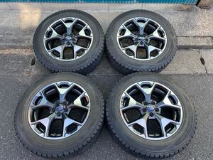 225/60R17ダンロップウィンターマックスSJ8＋スバルXV純正ホイール4本セット！7J-17 オフセット55 PCD100 2019年製！XV フォレスターなど！