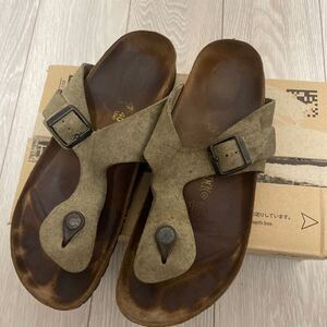 中古　使用感あり　ビルケンシュトック　サンダル　ギザ　スエード　サイズ　40　BIRKENSTOCK GIZEH