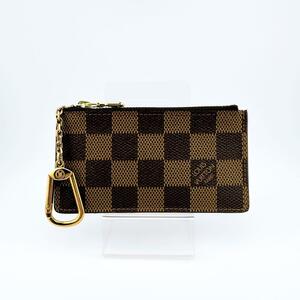 超美品 LOUIS VUITTON ルイヴィトン N62656 ダミエ キャンバス ポシェット クレ コインケース 小銭入れ 財布 メンズ レディース