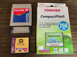 SANDISK CF PCカードアダプター CFメディア LEXER 8MB 東芝256MB コンパクトフラッシュ