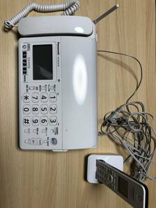 panasonic パナソニック おたっくす 普通紙FAX電話機 子機1台付き ホワイト KX-PZ210-W　通電確認済　インクフィルム付き