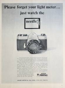 稀少・広告！1967年アサヒ ペンタックス カメラ広告/Asahi Pentax Sportmatic Camera/昭和レトロ/C