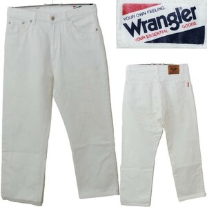 ★【国内正規品 日本製と思われます】90s ビンテージ WRANGLER ラングラー カラーデニム ホワイト パンツ テーパード W78 (Ｗ31程度)