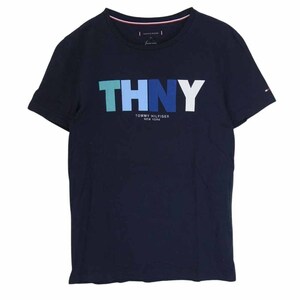 TOMMY HILFIGER トミーヒルフィガー THNY ロゴ 半袖 Tシャツ ネイビー系 M【中古】