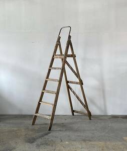 フランス アンティーク Antique step ladder ラダー はしご チェア テーブル 店舗什器