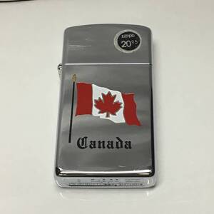 送料無料 レア 1999年 カナダ製 スリム ZIPPO 中古 美品 CANADA ONTARIO