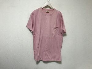 本物グッドウェアGOODWEARコットンデカビッグ半袖TシャツメンズサーフアメカジミリタリーワークビジネススーツピンクXLアメリカ製