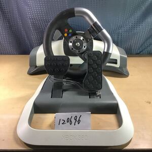 (120696H) XBOX360 ワイヤレス レーシング ホイール マイクロソフト Microsoft 9Z1-00021 ジャンク品