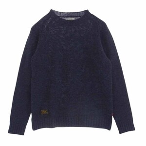 WTAPS ダブルタップス 14AW 142MADT-KNM01 DECK CREW-C SWEATER WOOL JC RENNIE クルーネック ニット ネイビー系【中古】