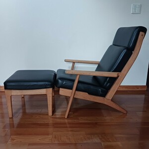 『Model GE290A』 Highback chair and『GE290S』Ottoman by Hans J. Wegner for GETAMA ◆ウェグナー フリッツハンセン 北欧ヴィンテージ