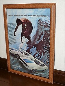 1972年 USA 洋書雑誌広告 額装品 Ford Mustang マスタング ムスタング ( A4 サイズ ）