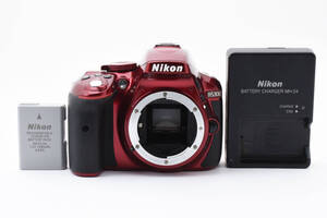 【美品】 NIKON ニコン D5300 ボディ レッド【動作確認済み】 #2328941