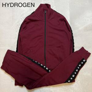 美品 HYDROGEN ハイドロゲン ドクロ サイドライン トラックジャケット セットアップ