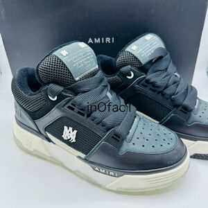 42 AMIRI MA-1 leather trainers アミリ レザー スニーカー ブラック