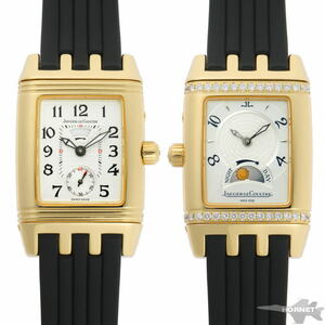 JAEGER-LECOULTRE ジャガールクルト レベルソ グランスポール ダム ナイト＆デイ ダイヤ 手巻 296.1.74 750YG レディース 時計 2010059