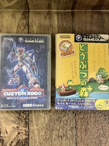 E2c ゲームキューブ どうぶつの森 スタムロボ ソフト 任天堂 ケース 取り扱い説明書 現状品