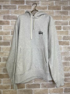 22AW STUSSY ステューシー Basic Hood メーシック フード プルオーバー グレー L 33878525