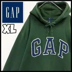 GAPギャップ スウェットパーカーXL ビッグロゴ ワッペン アーチロゴ