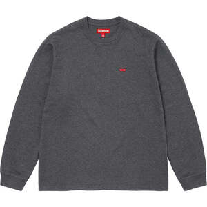 新品 正規 Supreme Small Box L/S Tee Charcoal [XLサイズ] /シュプリーム/スモールボックス/ロゴ/クルーネック/Tシャツ/グレー/長袖