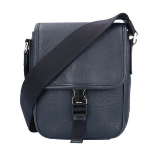 プラダ ショルダーバッグ レザー 2VD028 ネイビー メンズ PRADA 中古