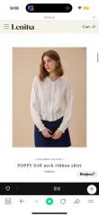 【雷市場（ポンジャン）商品韓国直送】 新品 LENINA POPPY frill neck ribbon shirt