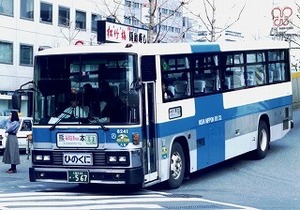 【 バス写真 Lサイズ 】 西鉄 懐かしのS型1987年式 ■ 8241久留米22か0567 ■ ２枚組
