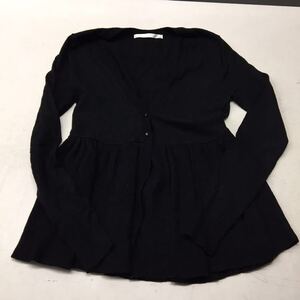 送料無料★BLACK BY MOUSSY ブラックバイマウジー★Ｖネックカーディガン 長袖ニット セーター★フリーサイズ★ブラック♯30127sj95