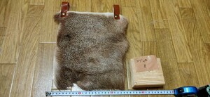 ●マタギ●エゾシカの尻皮（8） 蝦夷鹿 エゾジカ 蝦夷シカ 尻当て 尻あて (鹿 熊 腰あて 腰当て 腰皮 引敷 毛皮 MATAGI ヒップガード