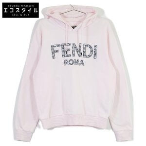 国内正規/ FENDI フェンディ FY0212 ACN6 フローラル ロゴ プルオーバー パーカー/ トップス S ピンク メンズ