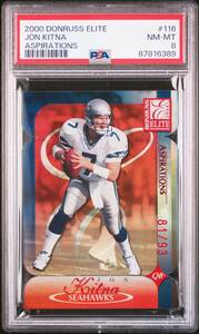 【PSA 8 NM-MT】2000 Donruss Elite [JON KITNA/ジョンキトナ] #116 Aspirations Die-cut Parallel card 81/93 NFL Seattle Seahawks