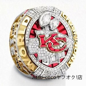 NFL ファッション ステンレス鋼 贈り物 新品 指輪 カンザスシティ・チーフス Champion 指輪 リング 22号～26号