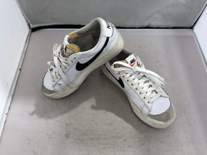 【NIKE】ナイキ　ブレイザー　ロウ　プラットフォーム　DJ0292-101　レディススニーカー　ホワイト×ブラック　レザー　24cm　SY02-GYU