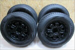 ★★6290★★グッドイヤー・265/65R17冬・2020年・タイヤ・社外・17×7.5J・ET25・穴6・PCD139.7・黒アルミ4本★★プラド等