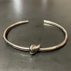 SILVER925 KNOT DESIGN BRACELET/シルバー/バングル