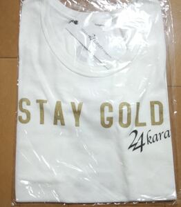 新品半額出品☆EXILE LDH 24karats STAY GOLD Tシャツ 白×金 ホワイト×ゴールド☆Sサイズ
