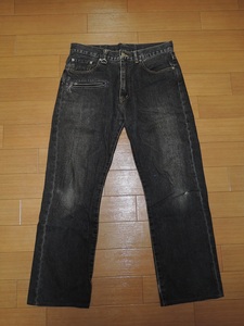 ソフネット SOPHNET. ペイント加工 ブラック デニム M 黒 パンツ/ ZIMBABWE 12oz DENIM