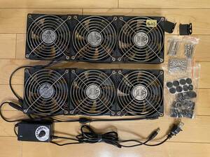 No105 強力 12cmFAN 3000回転 6連 AC100Vコントローラ付