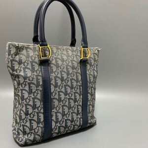 1円 ChristianDior クリスチャンディオール トロッター柄　トロッター ハンドバッグ D金具 ゴールド 金具 レディース　正規品本物