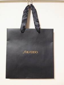 資生堂　SHISEIDO　シセイドウ　ショッパー　ショップバック　ショッピングバック　紙袋　黒　ブラック