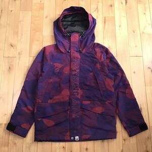 Giant camo スノボジャケット Mサイズ a bathing ape BAPE hoodie snowboard jacket zoom Purple camo スノボ エイプ ベイプ 迷彩 z0229