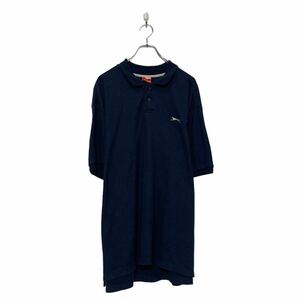 Slazenger 半袖 無地 ポロシャツ チャップス 3XL ネイビー ビックサイズ ワンポイントロゴ 古着卸 アメリカ仕入 a606-5858
