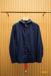 キトン　KITON　 シャツス　ウール100％　　カジュアル メンズ　上着 　無地 ビジネス 上品 　ネイビー　サイズ選択可能　M-XXXXL