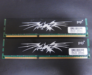 mem276 pqi 2GB×2枚=4GB DDR3/PC3-10600 中古品