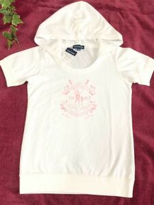 ★未使用 ラルフローレン フード付 半袖 Tシャツ 白 130★