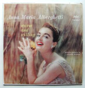 ◆ ANNA MARIA ALBERGHETTI (NELSON RIDDLE Orch) / Warm and Willing ◆ Capitol T1379 (color) ◆ V