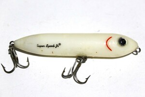 ■s4025 HEDDON SUPER SPOOK スーパースプーク Jr ザラスプーク 90mm ホワイト ボーン■